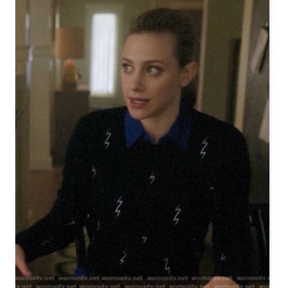 Equipment Shirley Lightning-Bolt Cashmere Sweater ASO izombie Riverdale Small P